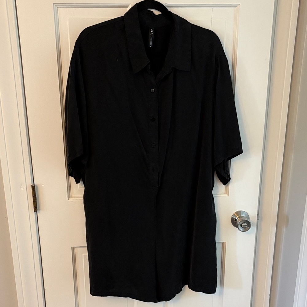 Zara Charcoal Satin Romper – Size XXL